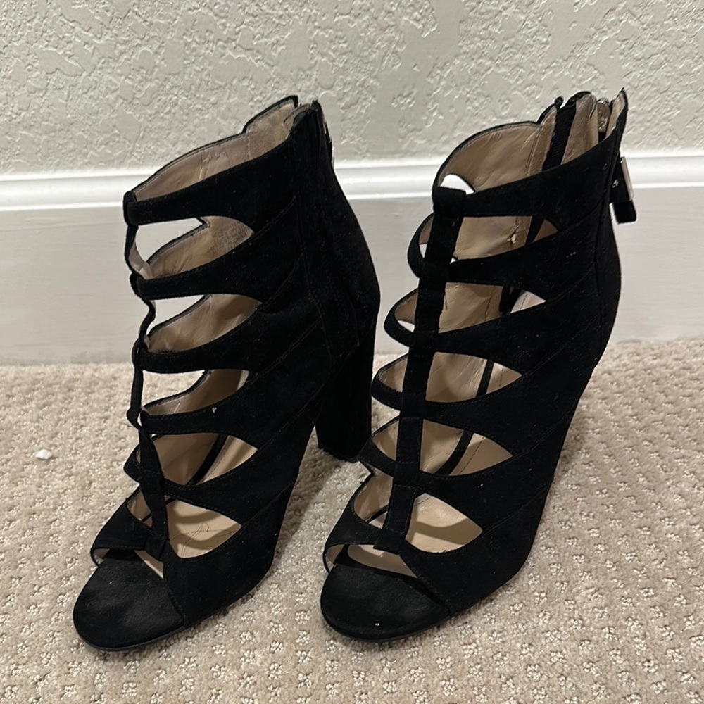 Marc Fisher Black Strappy Heels